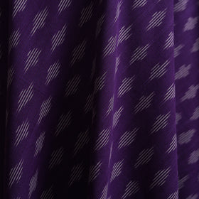 Purple - Pochampally Ikat Weave Cotton Fabric 09