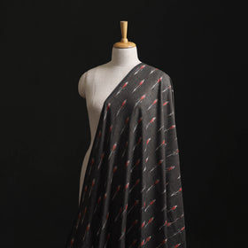 Black - Pochampally Ikat Weave Cotton Fabric 10