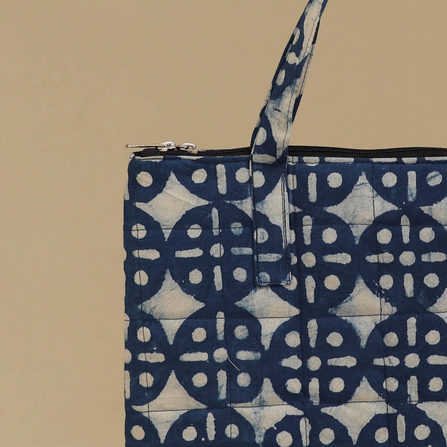 Handcrafted Cotton Quilted Handbag 17
