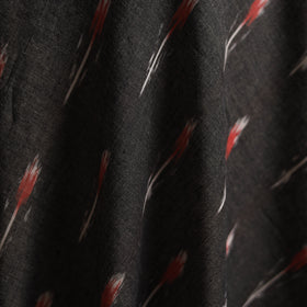 Black - Pochampally Ikat Weave Cotton Fabric 10