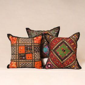Kutch Hand Embroidered Mirror Work Cushion Cover (Set of 5) 20