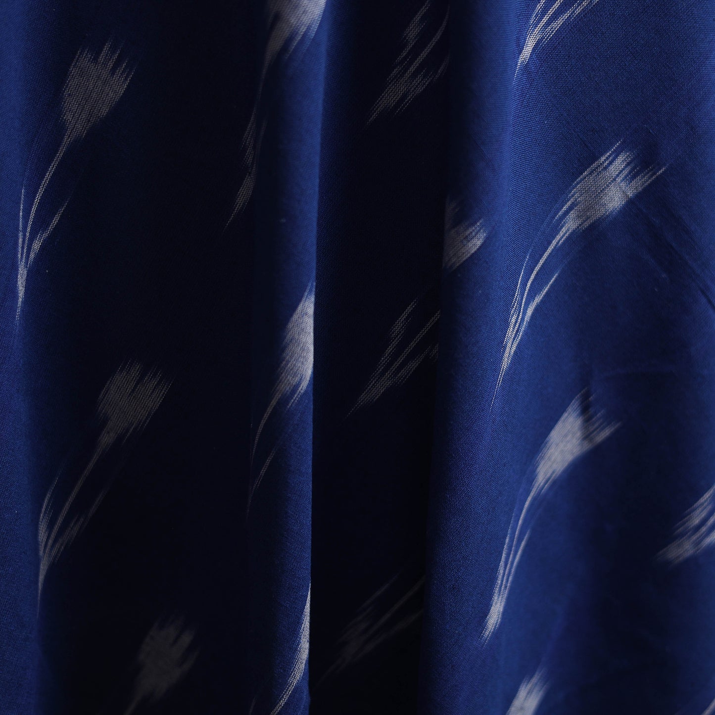 Blue - Pochampally Ikat Weave Cotton Fabric 13