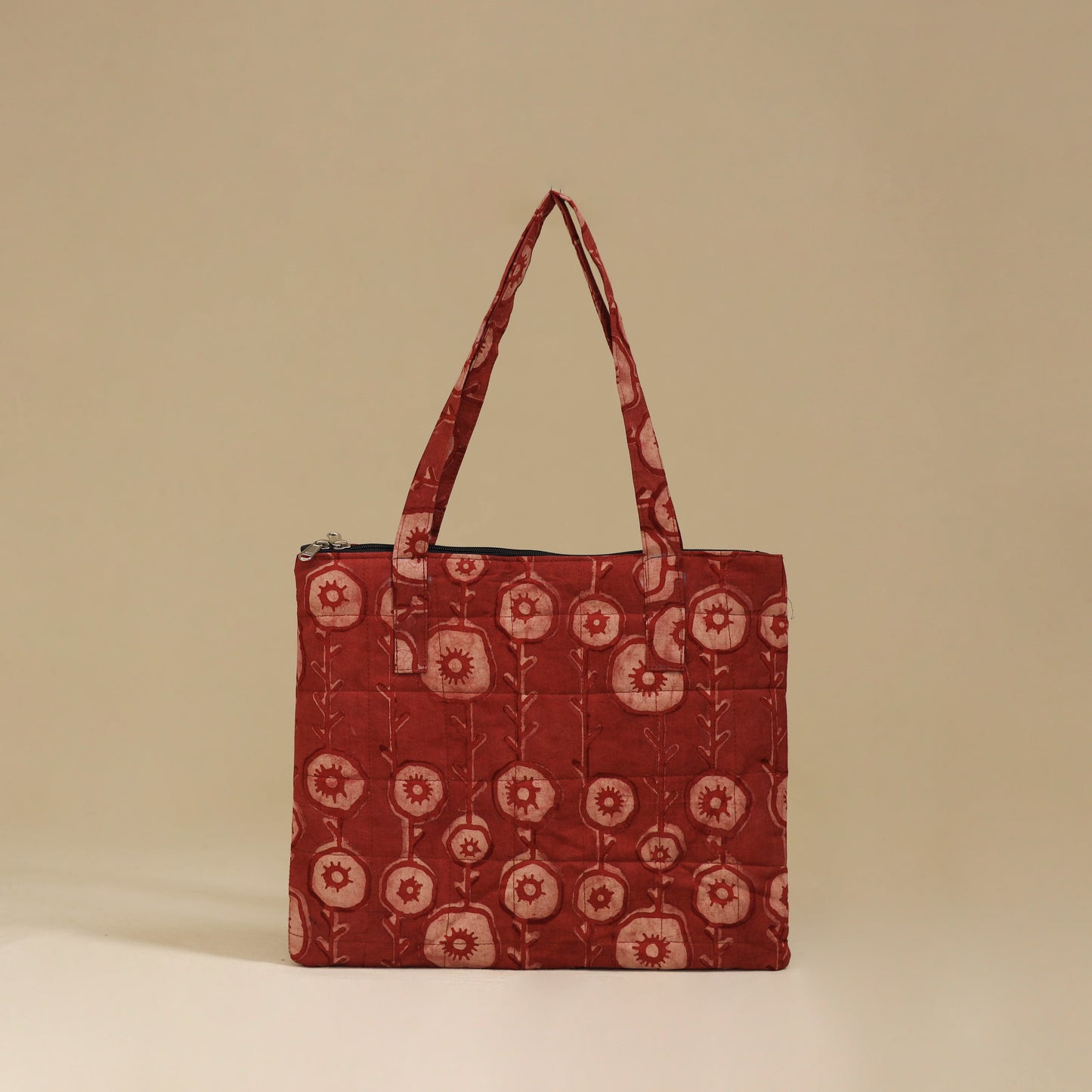 Handcrafted Cotton Quilted Handbag 21