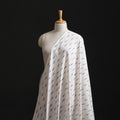 White - Pochampally Ikat Weave Cotton Fabric 15