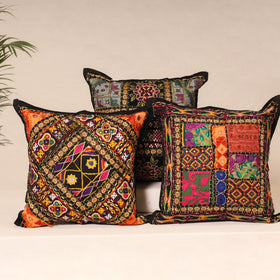 Kutch Hand Embroidered Mirror Work Cushion Cover (Set of 5) 23