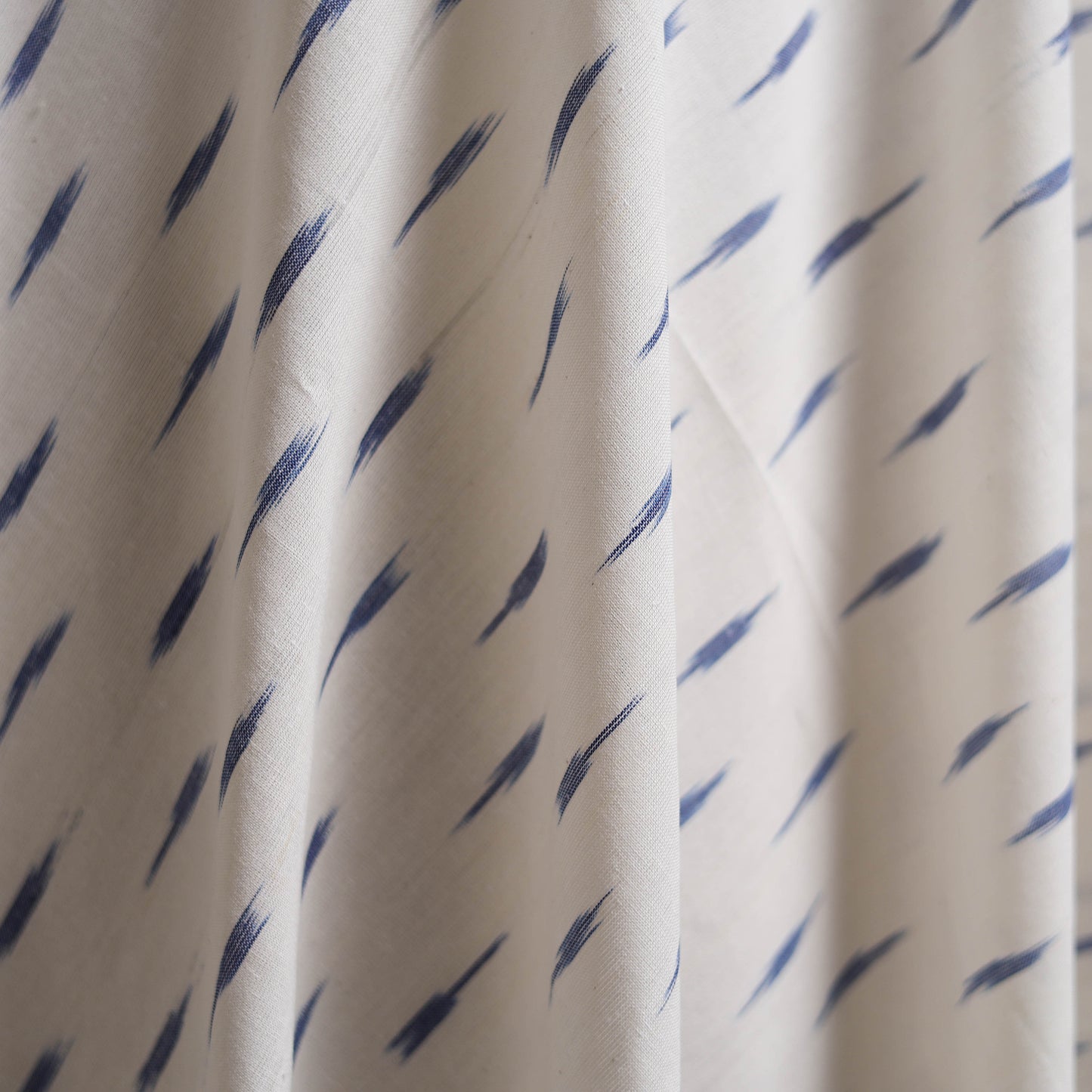 White - Pochampally Ikat Weave Cotton Fabric 15