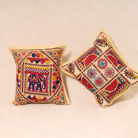 Kutch Hand Embroidered Mirror Work Cushion Cover (Set of 5) 24