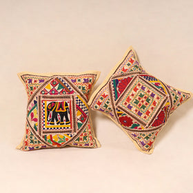 Kutch Hand Embroidered Mirror Work Cushion Cover (Set of 5) 26