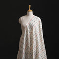 White - Pochampally Ikat Weave Cotton Fabric 19