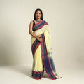 Buy Yellow Bengal Woven Border Handloom Cotton Saree
