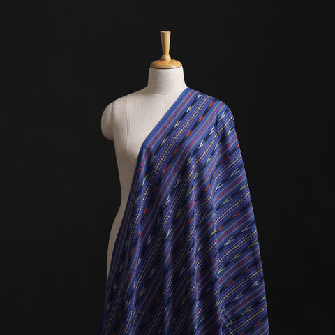 Blue - Cotton Pochampally Dabi Ikat Fabric 02