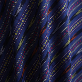 Blue - Cotton Pochampally Dabi Ikat Fabric 02