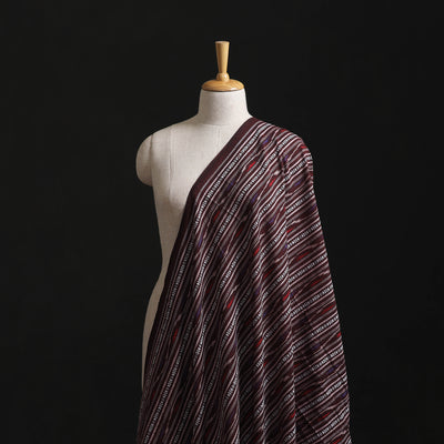 Maroon - Cotton Pochampally Dabi Ikat Fabric 03