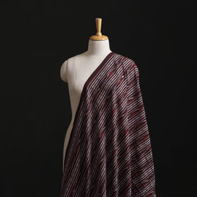 Maroon - Cotton Pochampally Dabi Ikat Fabric 03