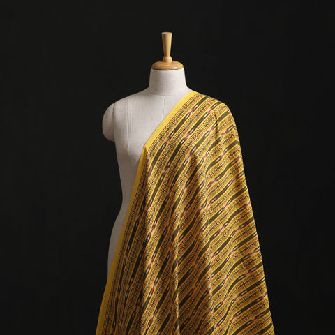 Yellow - Cotton Pochampally Dabi Ikat Fabric 04