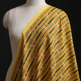 Yellow - Cotton Pochampally Dabi Ikat Fabric 04