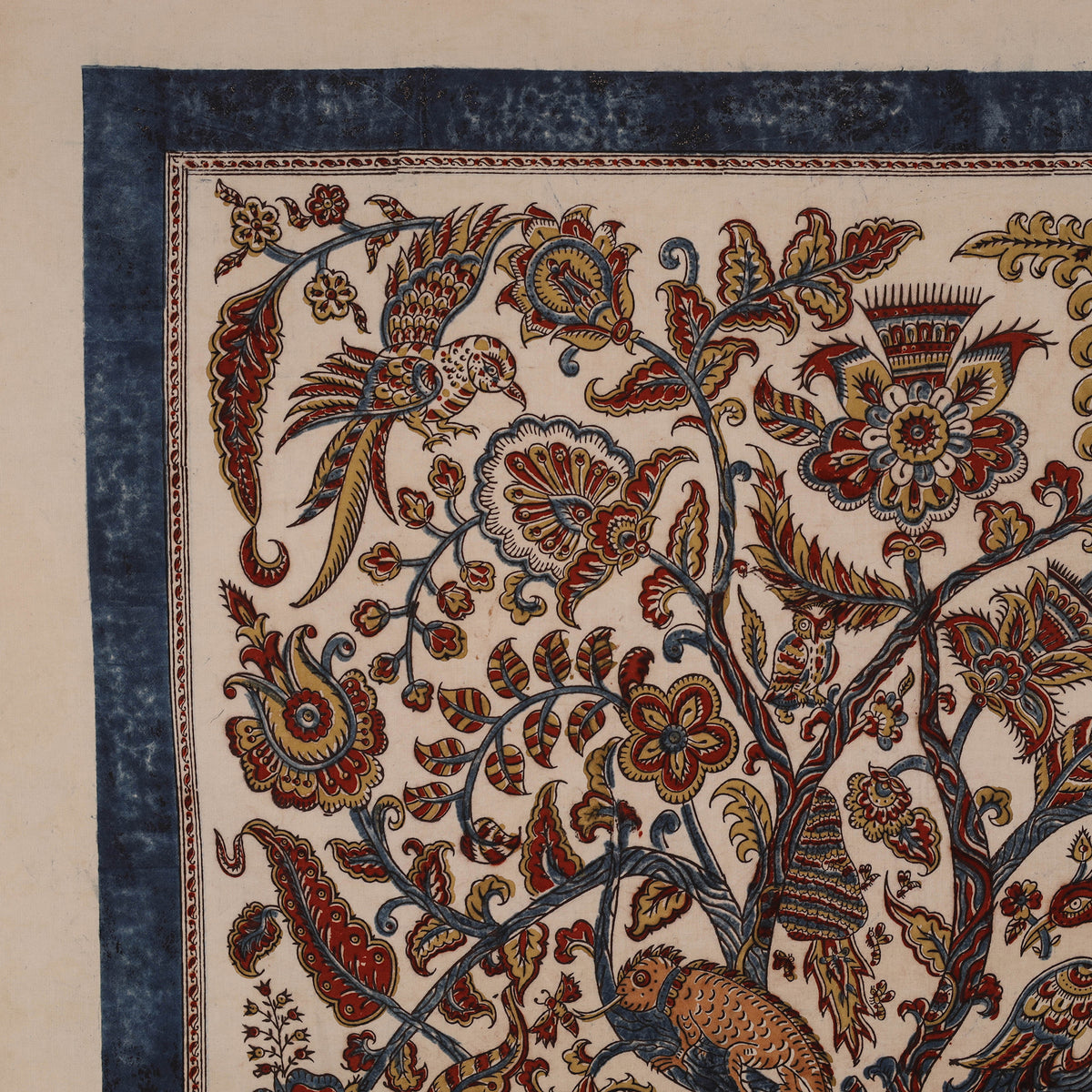 Multicolor - Kalamkari Art Wall Hanging with Tree of life Motif by Pitchuka Srinivas (72 x 60 in) 04