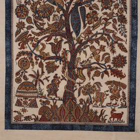 Multicolor - Kalamkari Art Wall Hanging with Tree of life Motif by Pitchuka Srinivas (72 x 60 in) 04