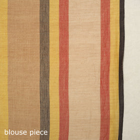 Beige Bengal Woven Border Handloom Cotton Saree 