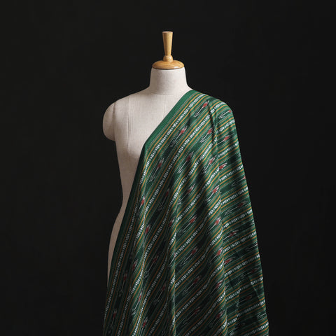 Green - Cotton Pochampally Dabi Ikat Fabric 07