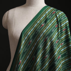 Green - Cotton Pochampally Dabi Ikat Fabric 07