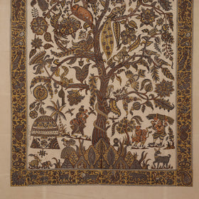 Kalamkari art wall hanging with tree of life motif by pitchuka srinivas (72 x 60 in)