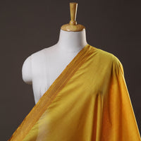 Yellow - Mangalagiri Handloom Cotton Nizam Zari Border Fabric 14