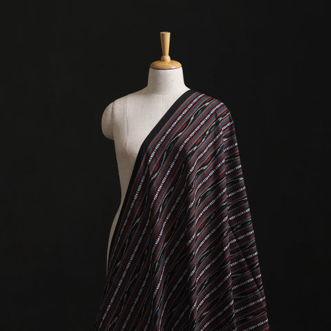 Black - Cotton Pochampally Dabi Ikat Fabric 08