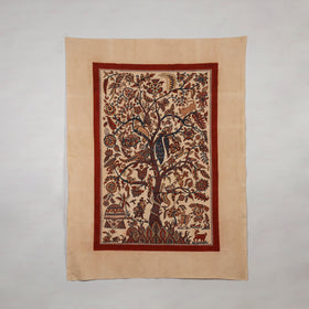 Kalamkari art wall hanging with tree of life motif by pitchuka srinivas (72 x 60 in)