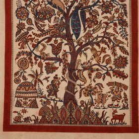 Kalamkari art wall hanging with tree of life motif by pitchuka srinivas (72 x 60 in)