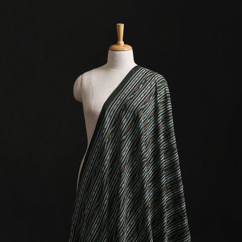 Green - Cotton Pochampally Dabi Ikat Fabric 10