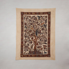 Kalamkari art wall hanging with tree of life motif by pitchuka srinivas (72 x 60 in)