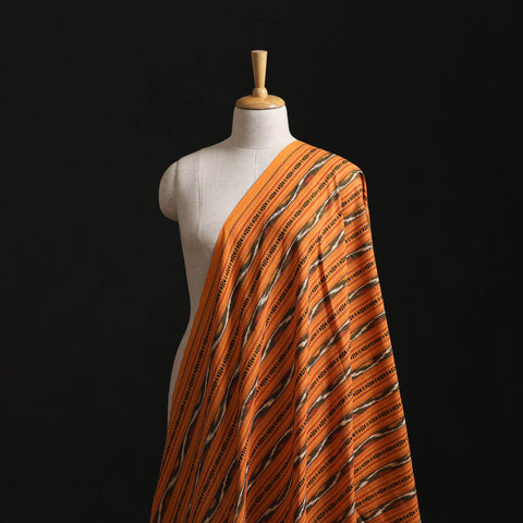 Orange - Cotton Pochampally Dabi Ikat Fabric 13