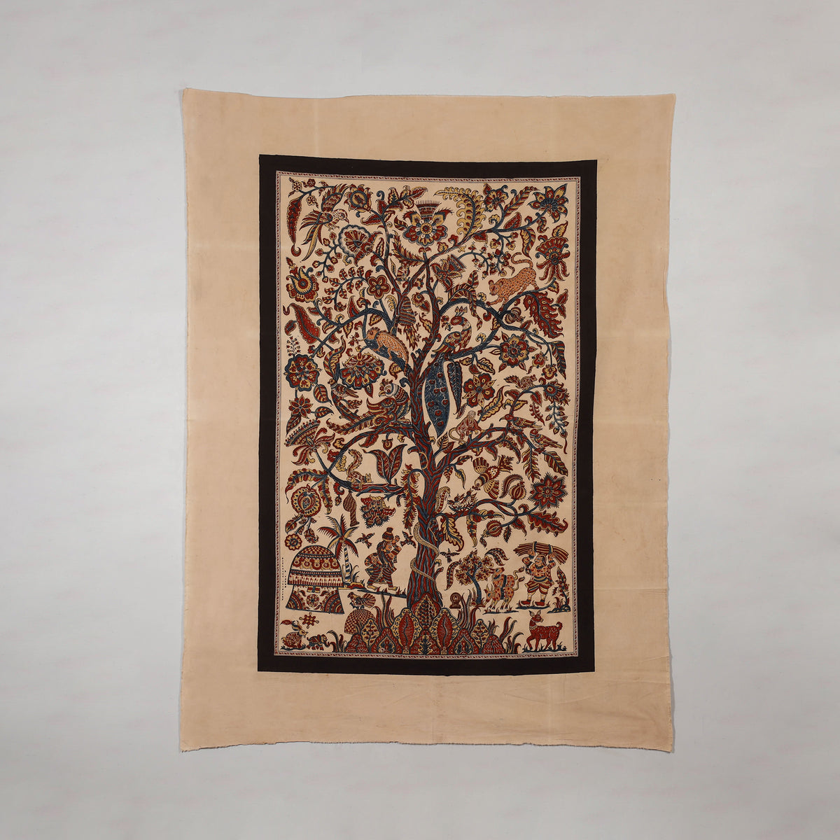 Kalamkari art wall hanging with tree of life motif by pitchuka srinivas (72 x 60 in)