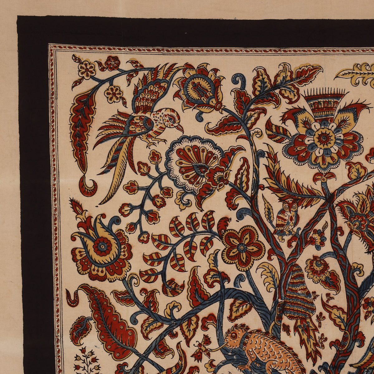 Kalamkari art wall hanging with tree of life motif by pitchuka srinivas (72 x 60 in)