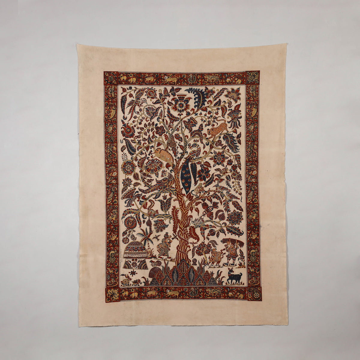 Kalamkari Art Wall Hanging with Tree of life Motif by Pitchuka Srinivas (72 x 60 in) 13