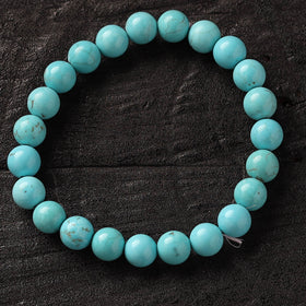 Handmade Turquoise Firoza Stone Beads Bracelet 01