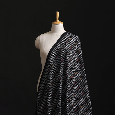 Black - Cotton Pochampally Dabi Ikat Fabric 16