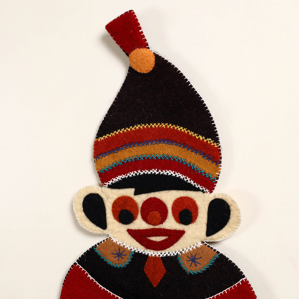 Hand Felted Pure Wool Namda Joker Wall Hanging