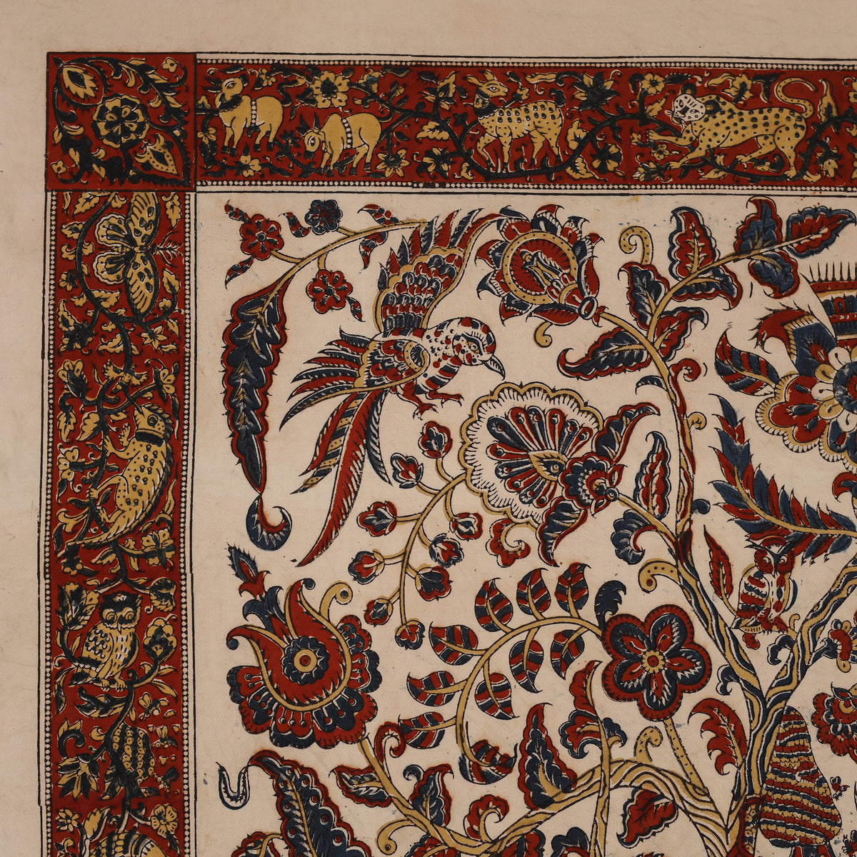 Kalamkari Art Wall Hanging with Tree of life Motif by Pitchuka Srinivas (72 x 60 in) 13