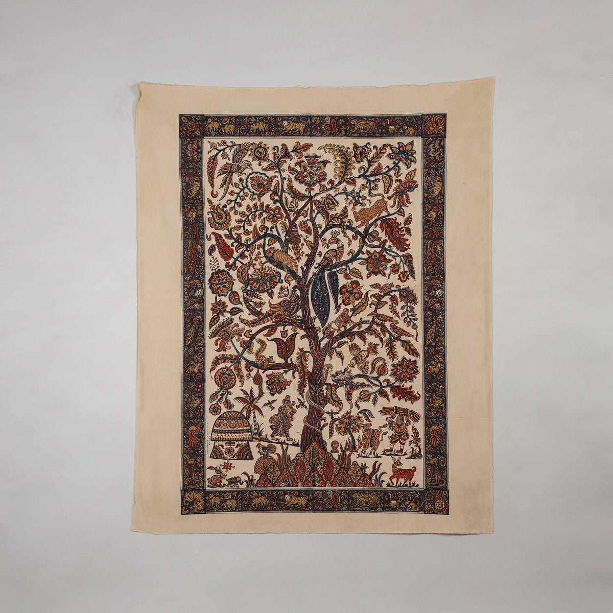 Kalamkari Art Wall Hanging with Tree of life Motif by Pitchuka Srinivas (72 x 60 in) 15