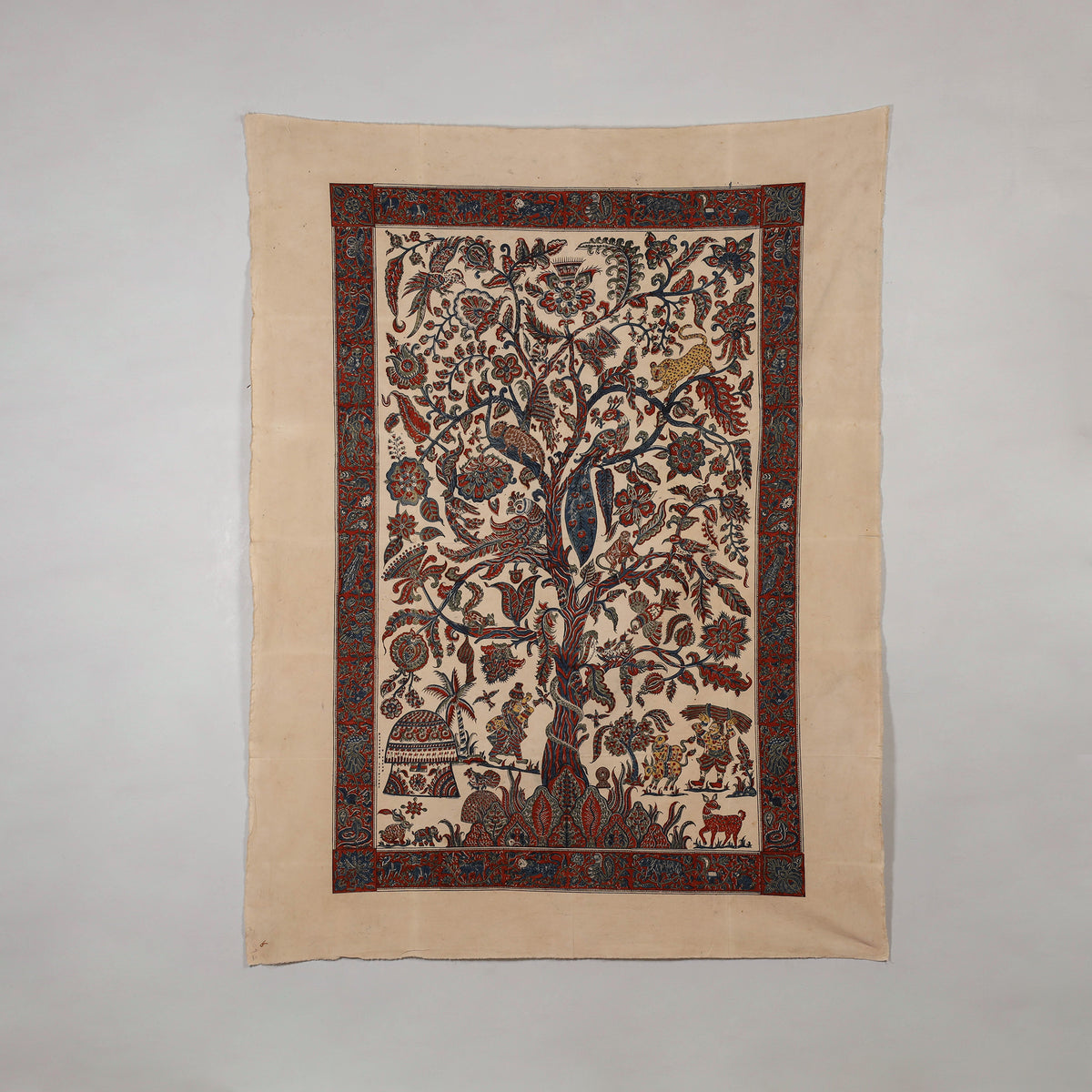 Kalamkari Art Wall Hanging with Tree of life Motif by Pitchuka Srinivas (72 x 60 in) 16