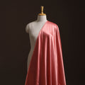 Peach - Pure Mashru Silk Plain Fabric (Width - 45 in)