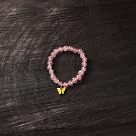 Handmade Crystal Beaded Bracelet with Butterfly Charm 11