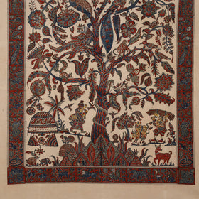 Kalamkari Art Wall Hanging with Tree of life Motif by Pitchuka Srinivas (72 x 60 in) 16