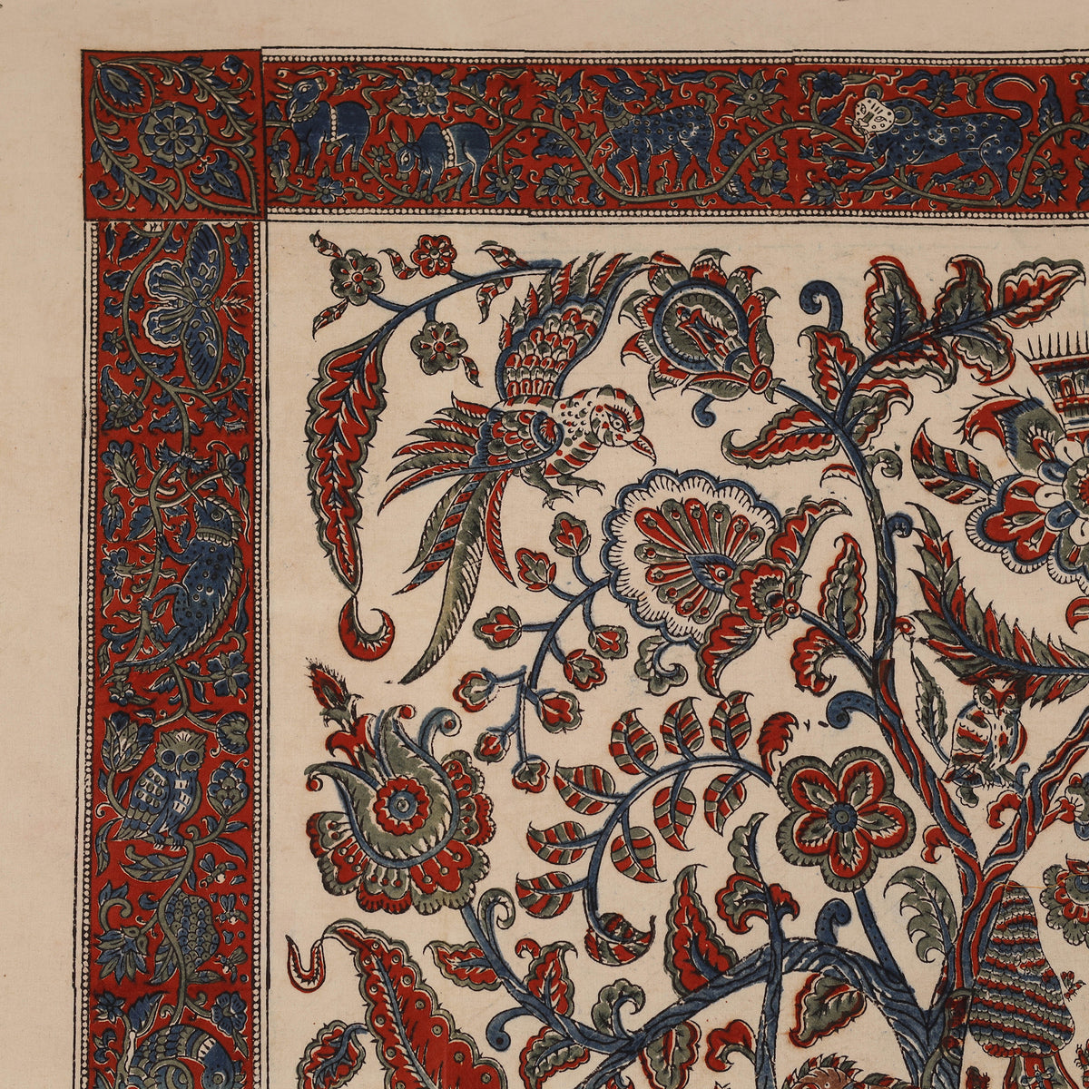 Kalamkari Art Wall Hanging with Tree of life Motif by Pitchuka Srinivas (72 x 60 in) 16