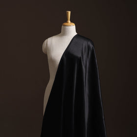 Black - Pure Mashru Silk Plain Fabric (Width - 46 in) 10