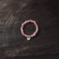 Handmade Crystal Beaded Bracelet with Butterfly Charm 13
