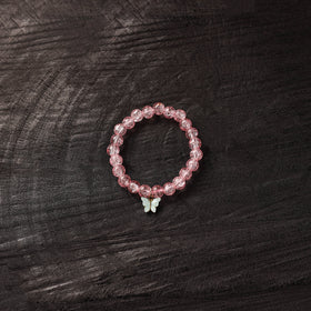 Handmade Crystal Beaded Bracelet with Butterfly Charm 13
