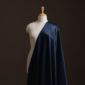 Blue - Pure Mashru Silk Plain Fabric (Width - 46 in) 11